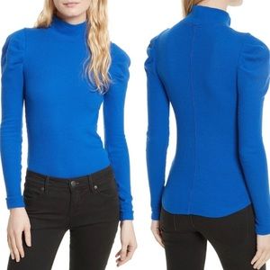 Free People Royal Blue Tattooed Heart Top